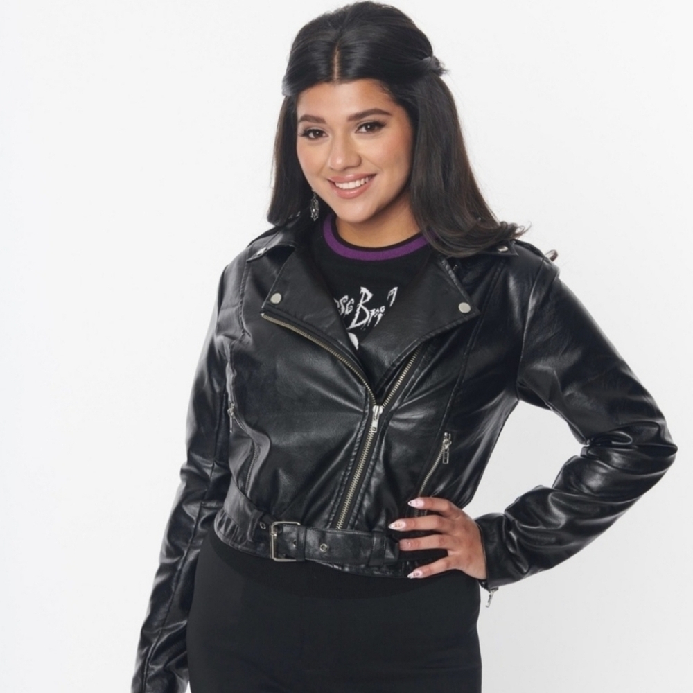 Corpse Bride X Unique Vintage Black Vegan Leather Jacket, Size 2X. NWT - Picture 2 of 9